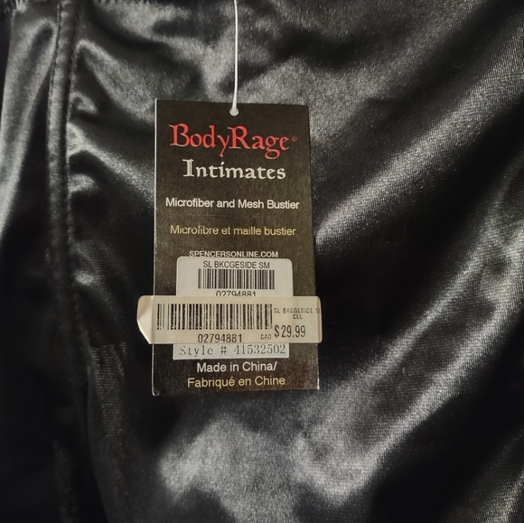 NWT - Body Rage Microfiber and Mesh Black Bustier Size Small - Picture 6 of 8